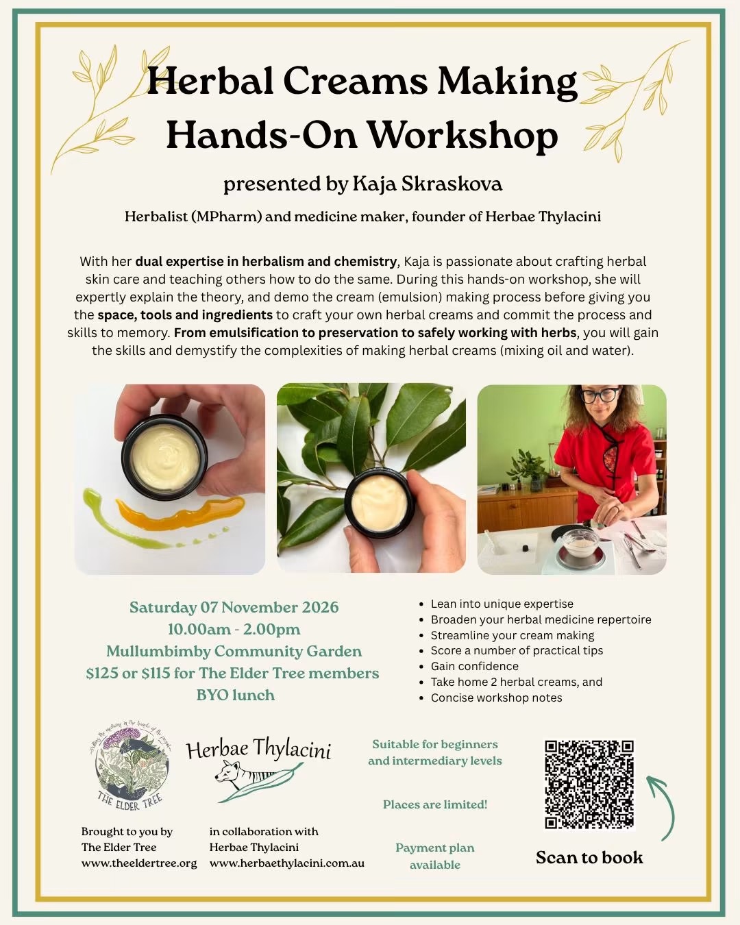 Herbal Creams Making Hands-On Workshop